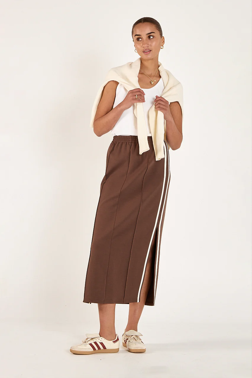Noah Skirt - Chocolate Cream Stripe - Image 4
