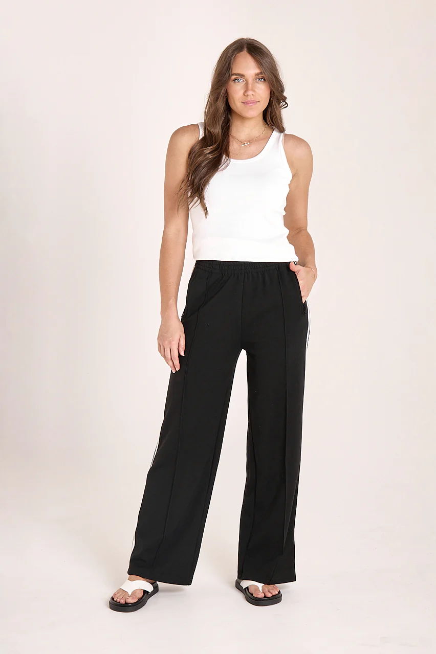 Noah Wide Pant - Black Stripe - Image 4