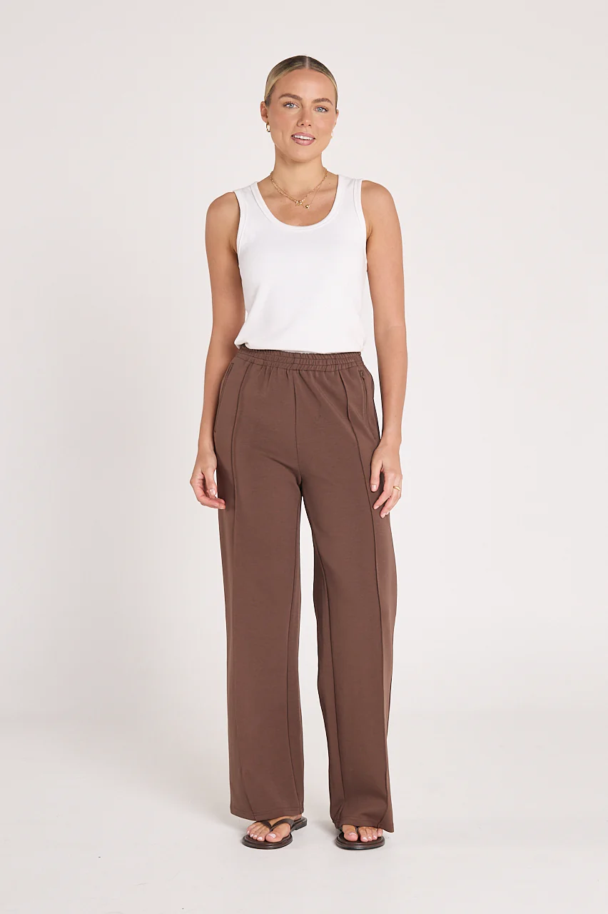 Noah Wide Pant - Chocolate