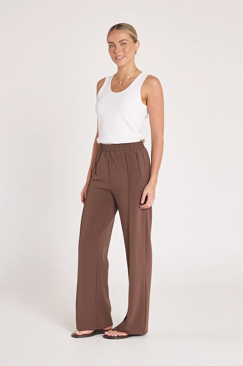 Noah Wide Pant - Chocolate - Image 4