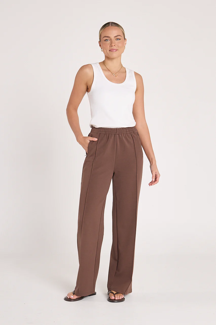 Noah Wide Pant - Chocolate - Image 5