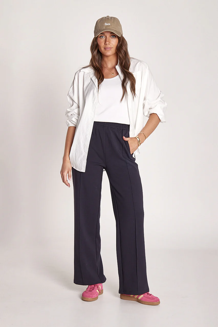 Noah Wide Pant - Navy - Image 2