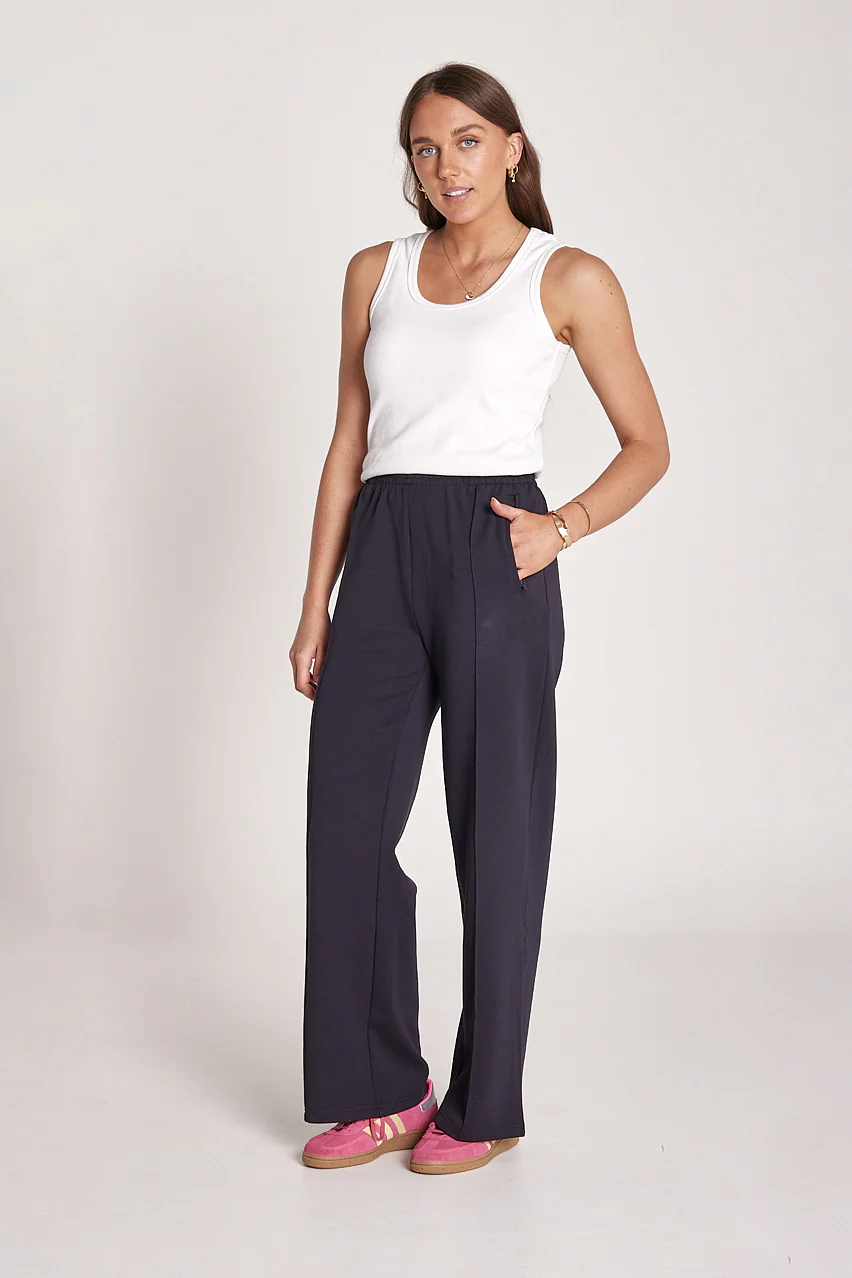 Noah Wide Pant - Navy - Image 3