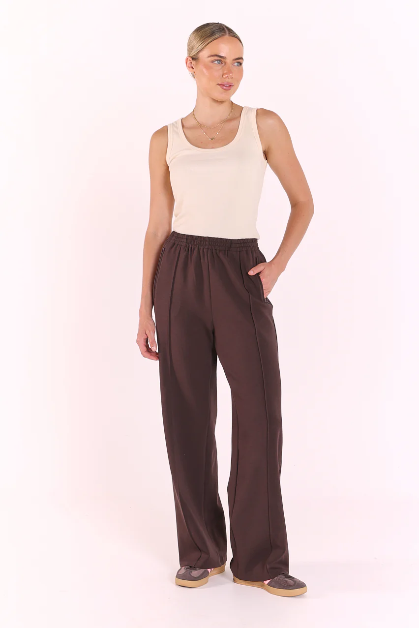 Noah Wide Pant - Dark Chocolate - Image 3