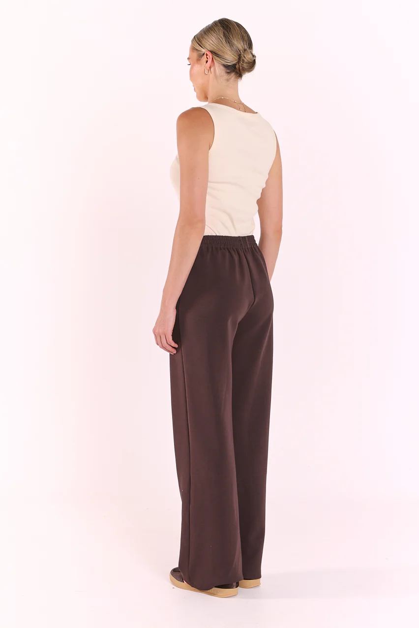 Noah Wide Pant - Dark Chocolate - Image 7