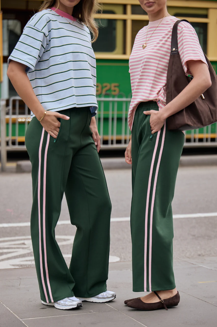 Noah Wide Pant – Forest Pink Stripe - Image 2