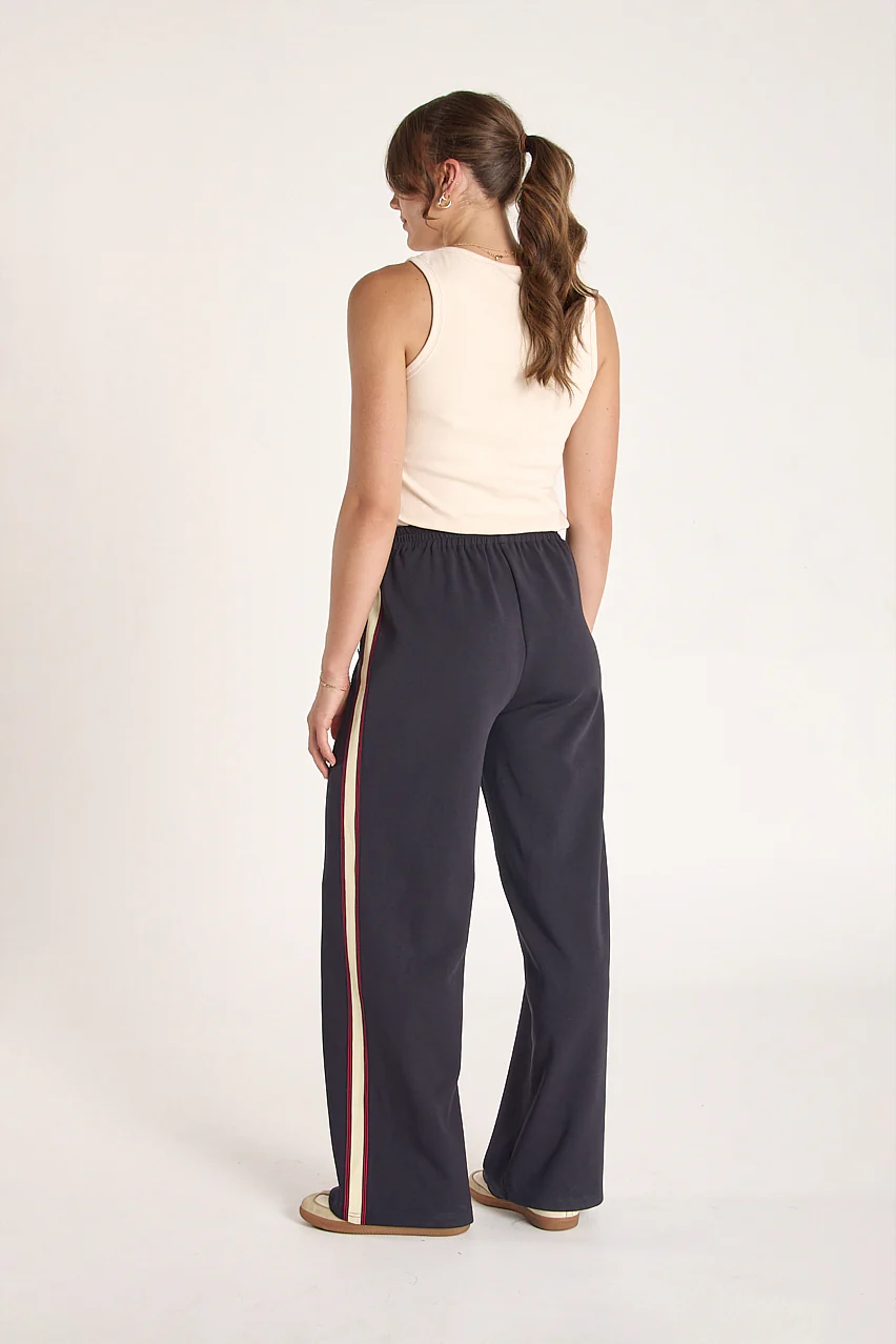 Noah Wide Pant - Navy Multi Stripe - Image 4
