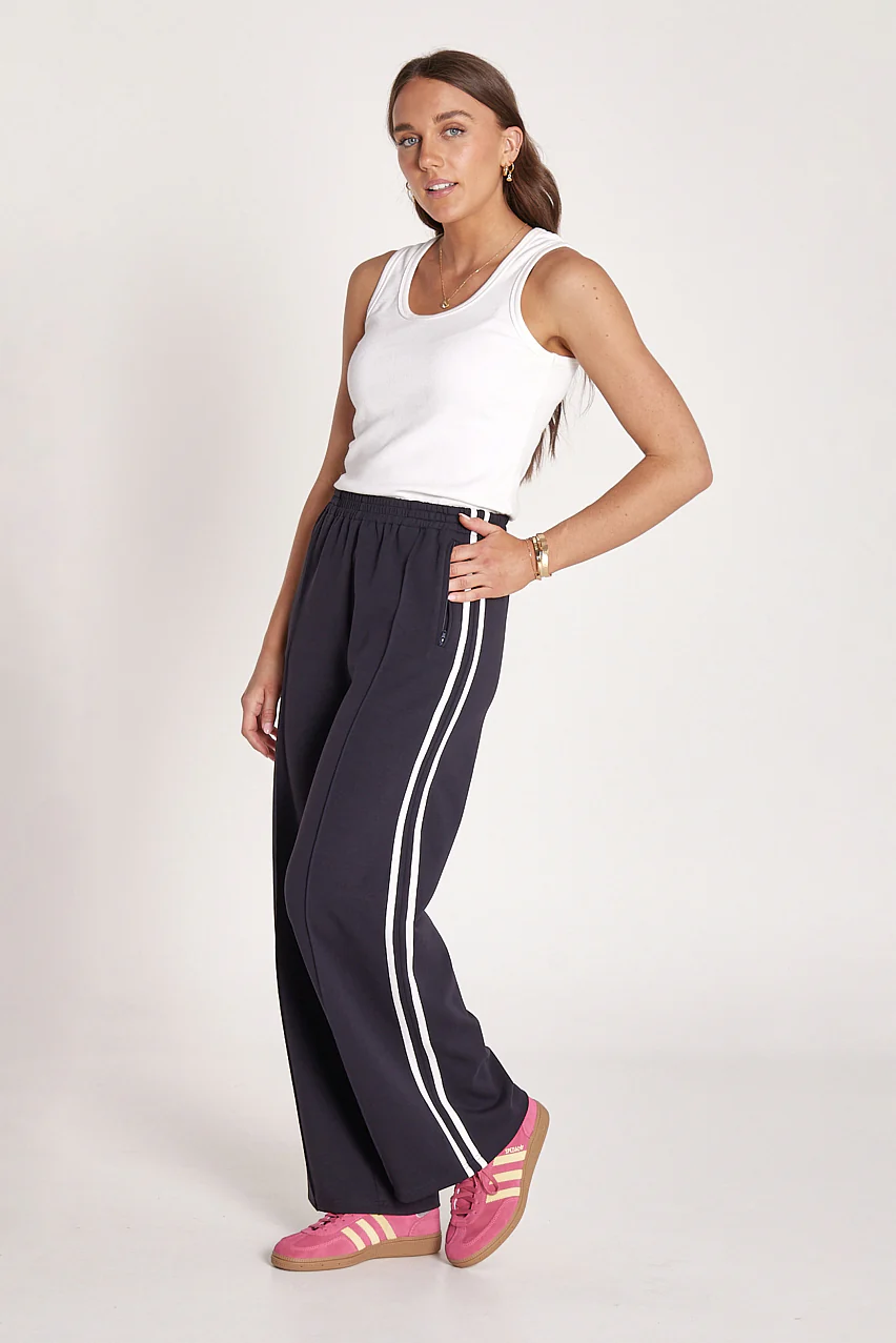 Noah Wide Pant - Navy Stripe - Image 3