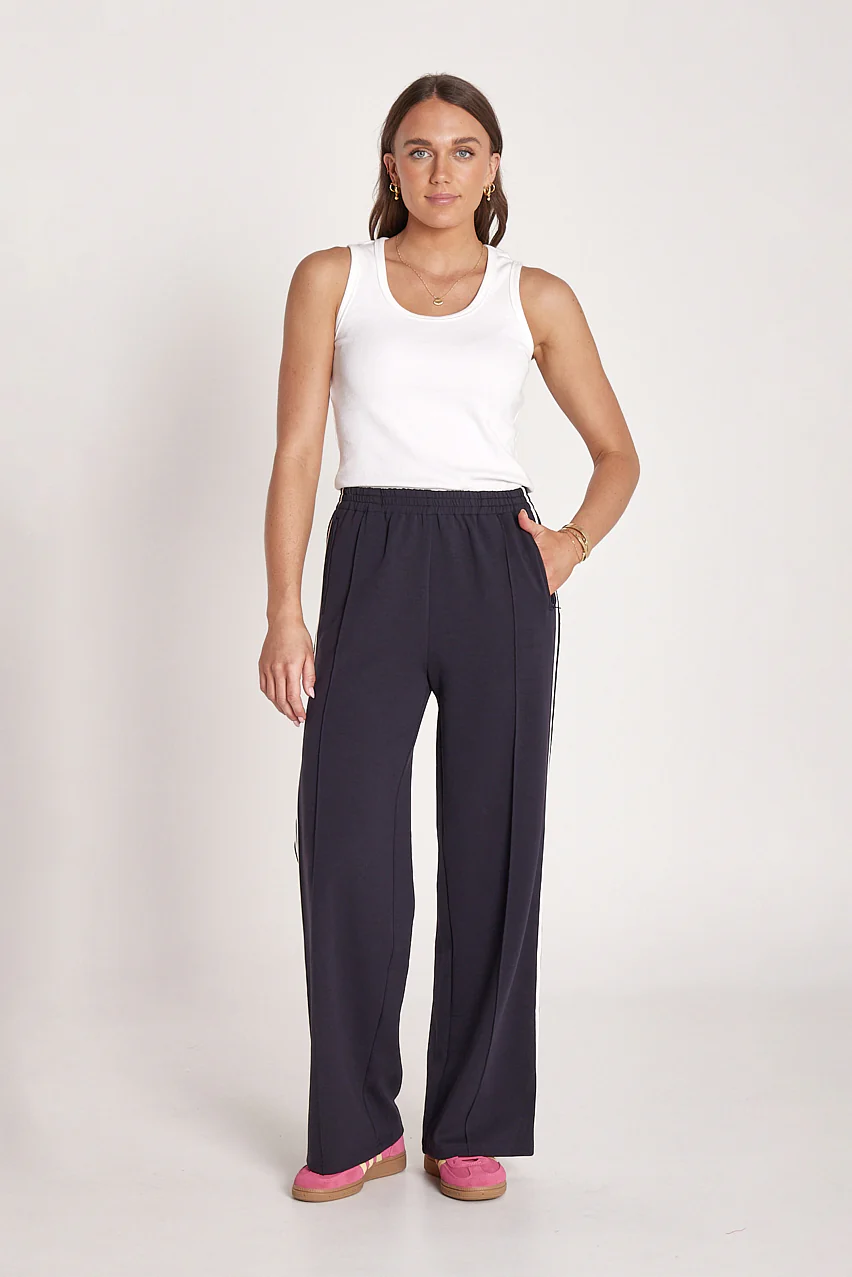 Noah Wide Pant - Navy Stripe - Image 4
