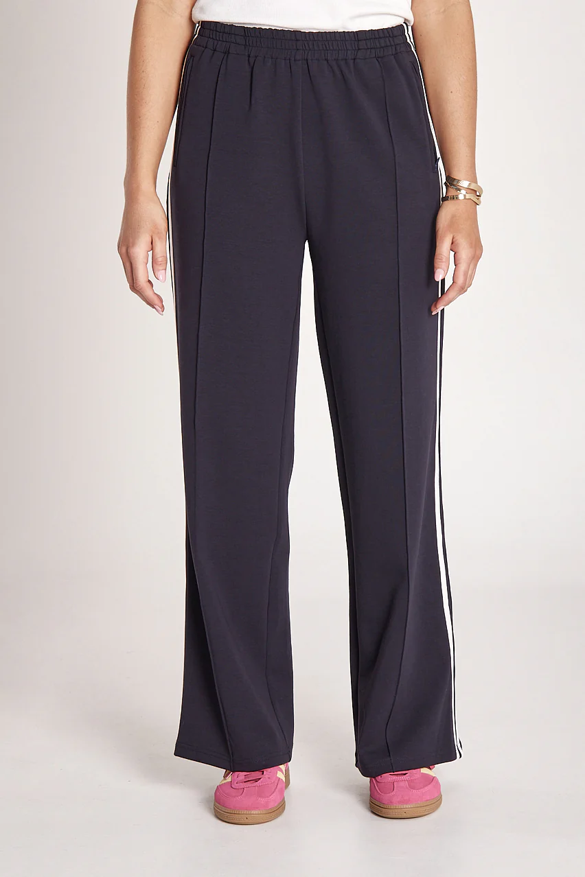 Noah Wide Pant - Navy Stripe - Image 6