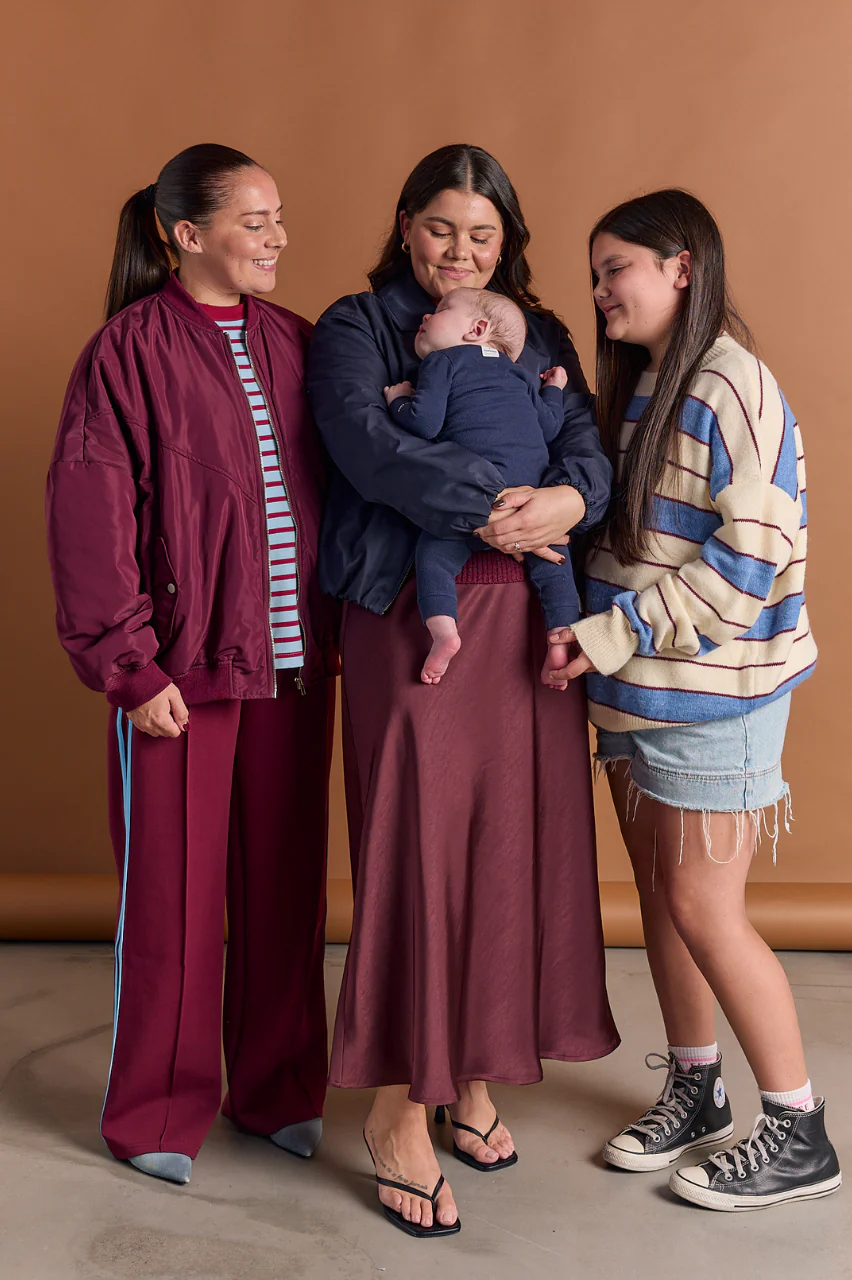 Noah Wide Pant - Plum Blue Stripe - Image 4