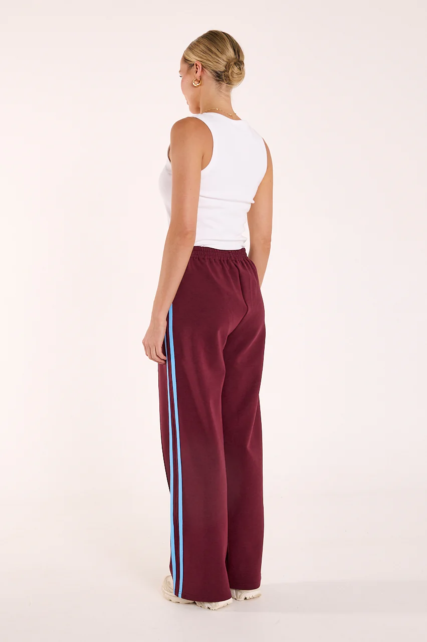 Noah Wide Pant - Plum Blue Stripe - Image 8