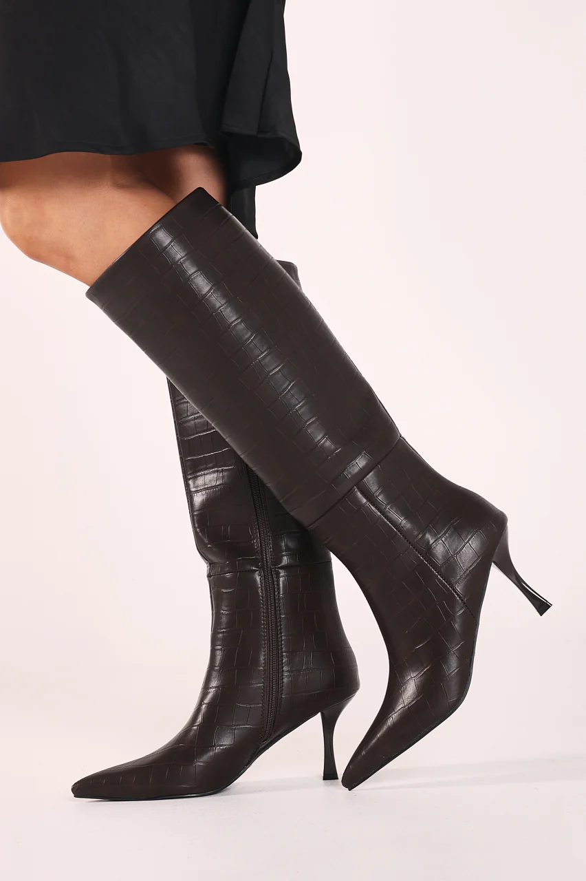 Norie Boot - Chocolate Croc - Image 3