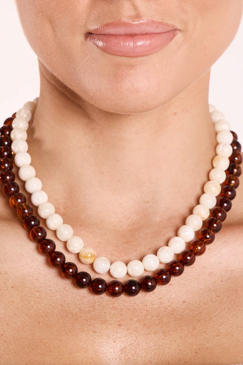Peyton Beaded Necklace - Espresso - Image 2