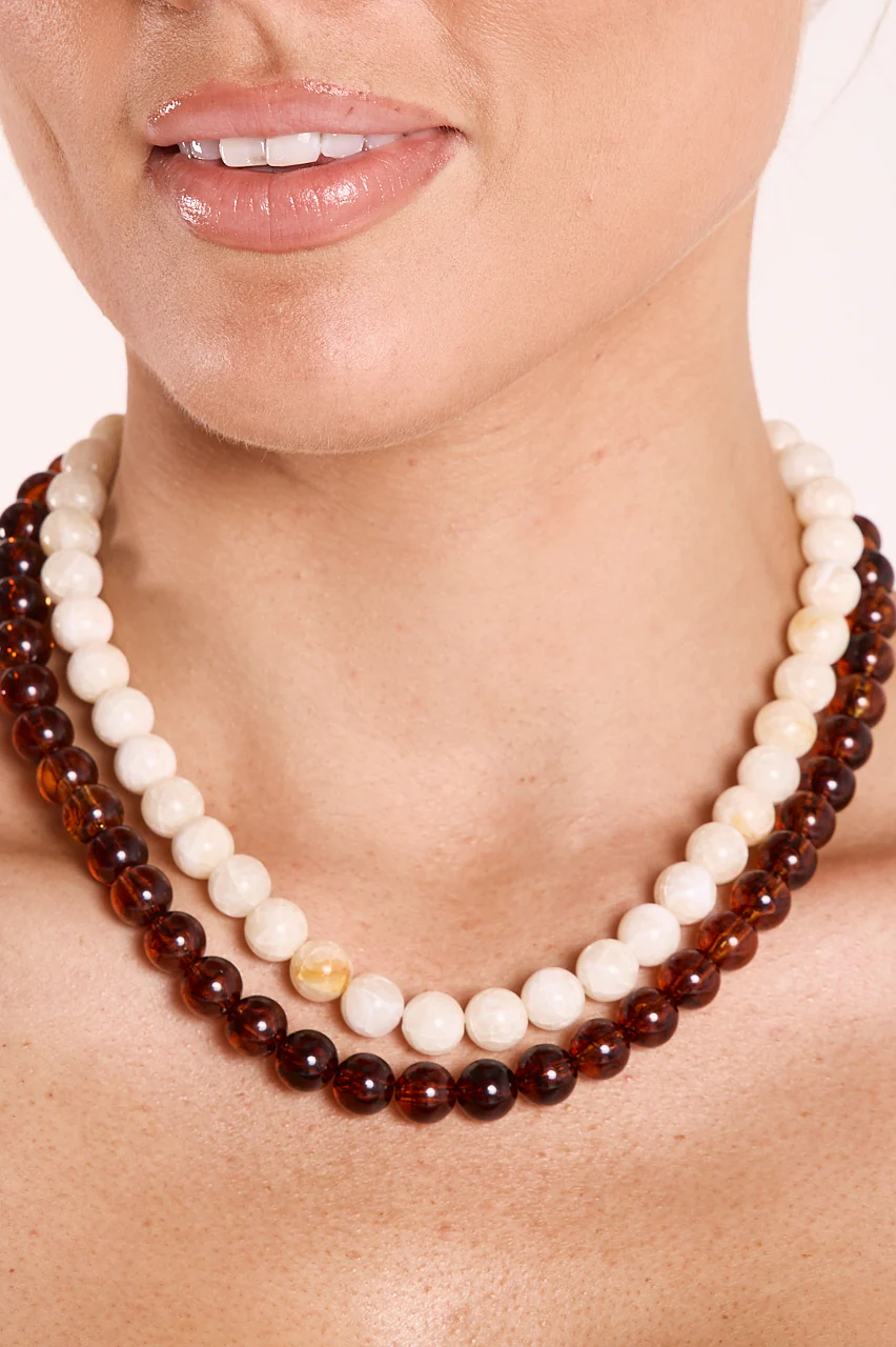 Peyton Beaded Necklace - Espresso - Image 4