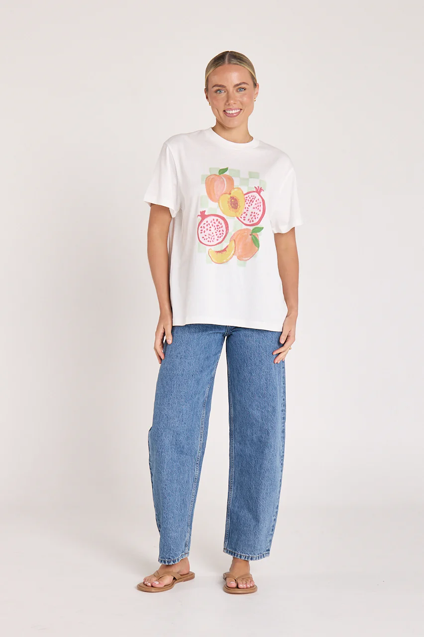 Pomegranate Graphic Tee - White - Image 2