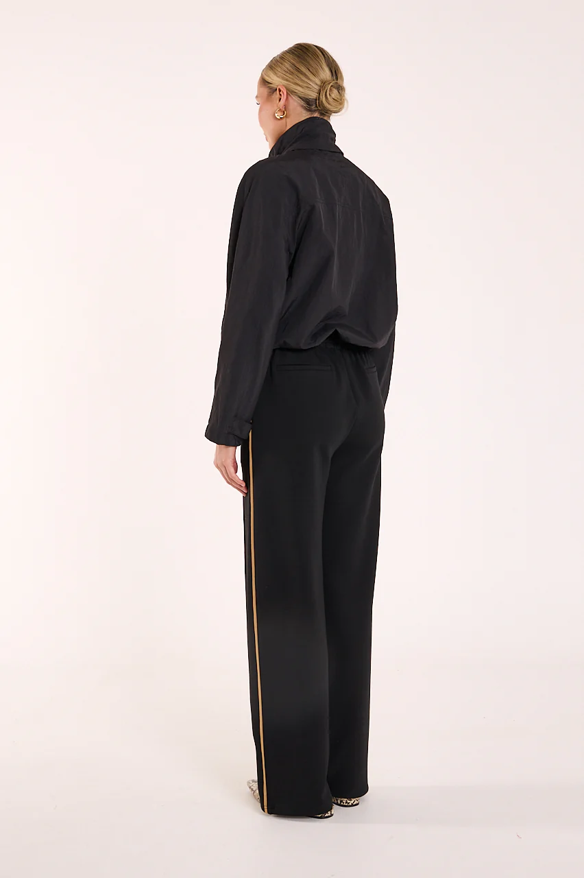 Rae Wide Pant – Black Camel Stripe - Image 6