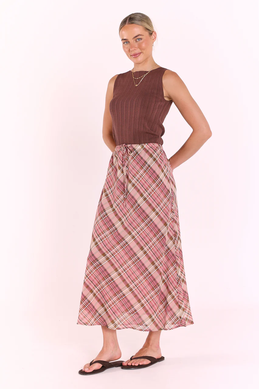 Riley Skirt - Pink Check - Image 7