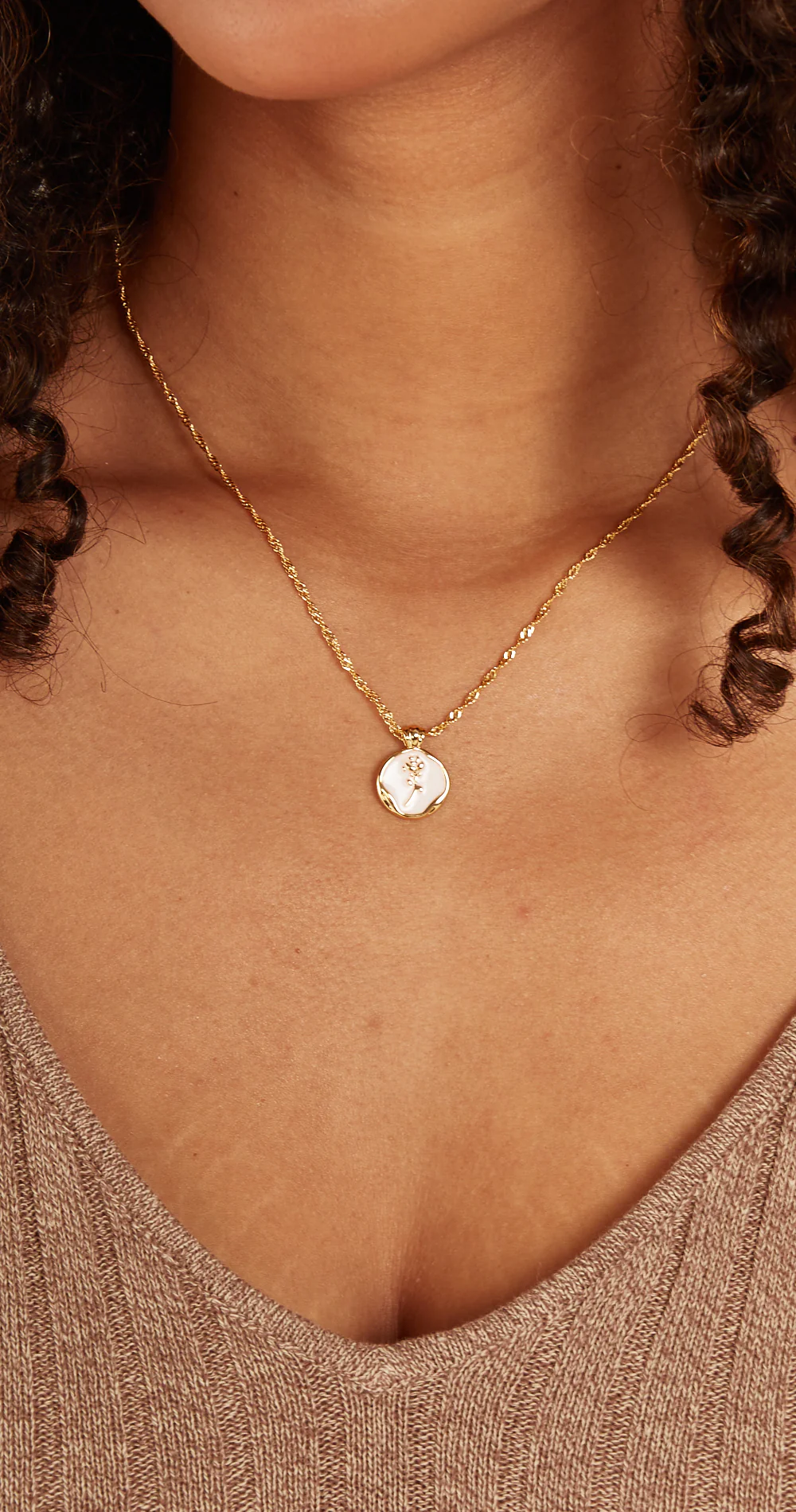 Rose Necklace - Gold - Image 2