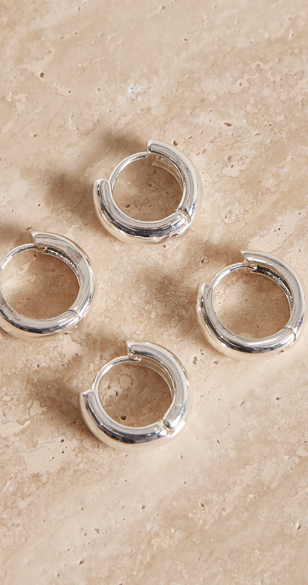 Sienna Hoop Earrings 2 Pack - Silver - Image 2