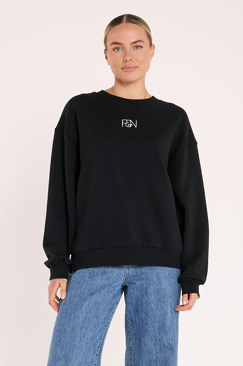 Signature Logo Crew - Black
