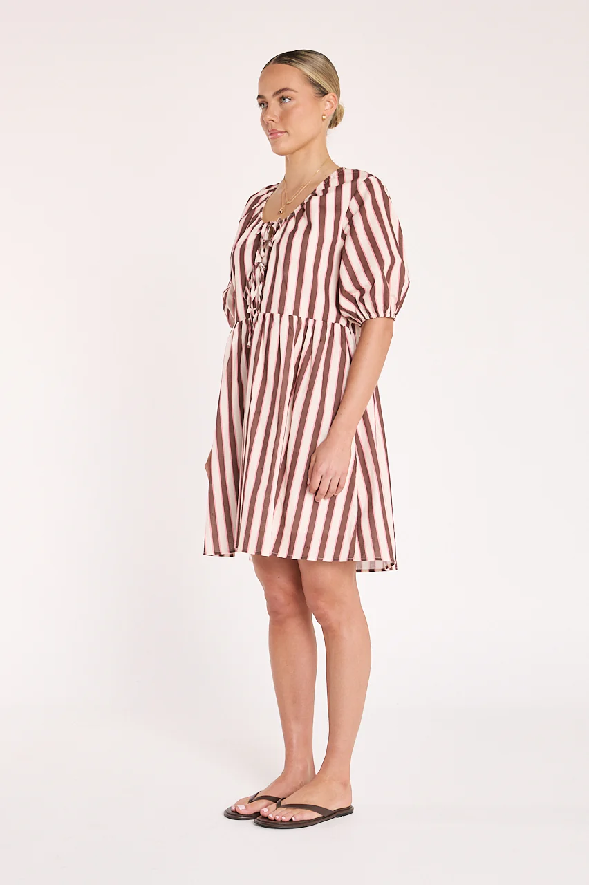 Sophia Dress - Cocoa Stripe - Image 5