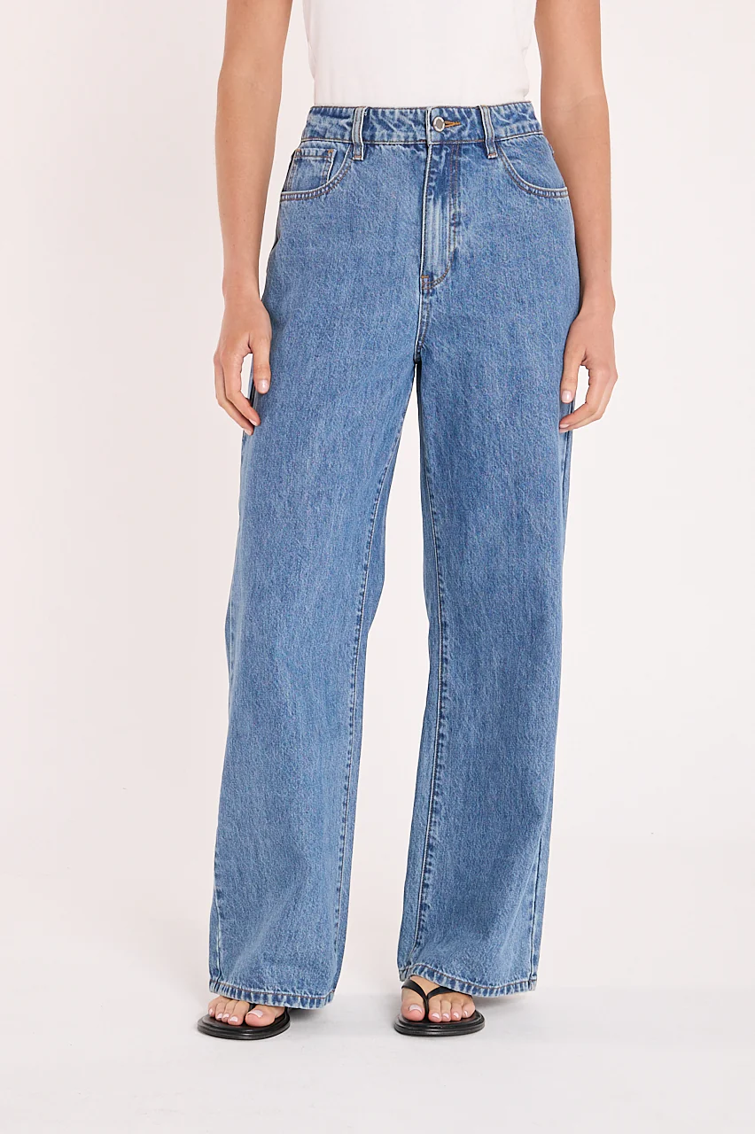 Stevie Wide Leg Jean - Deep Blue - Image 3