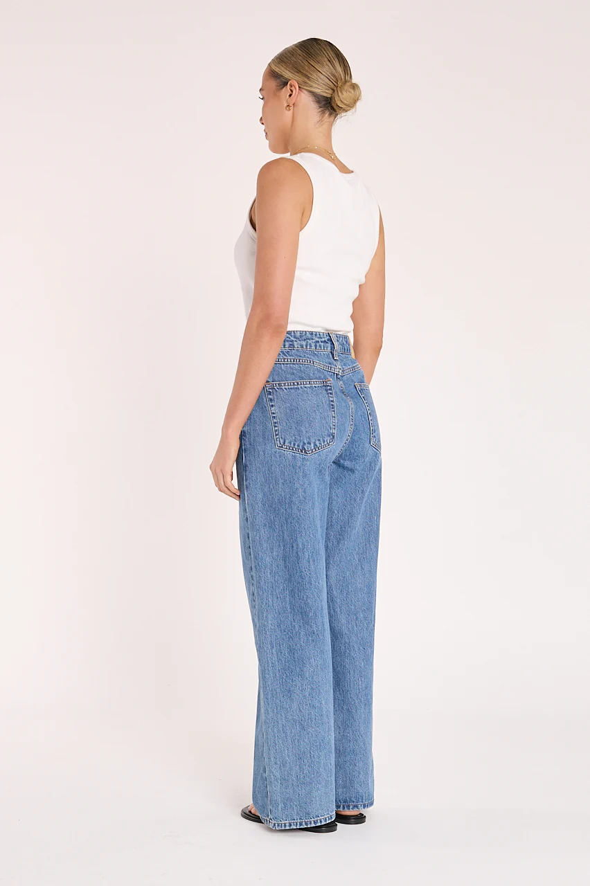 Stevie Wide Leg Jean - Deep Blue - Image 6