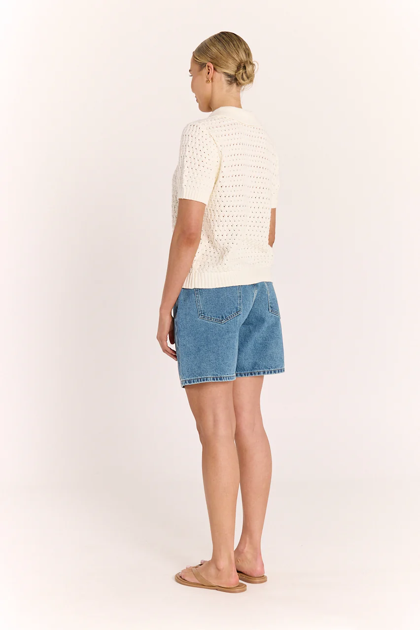 Sunny Crochet Shirt - Ivory - Image 3