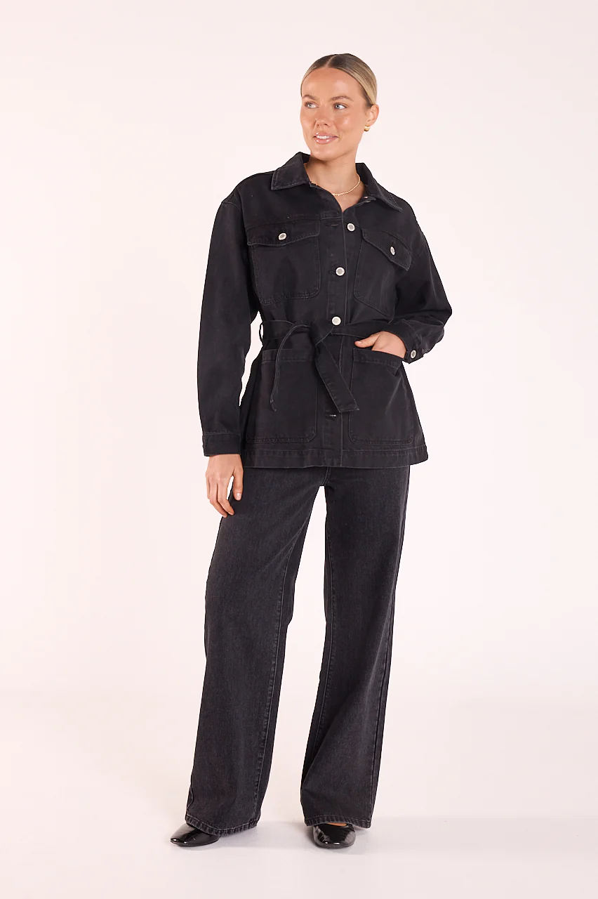 Tate Denim Jacket - Black - Image 4