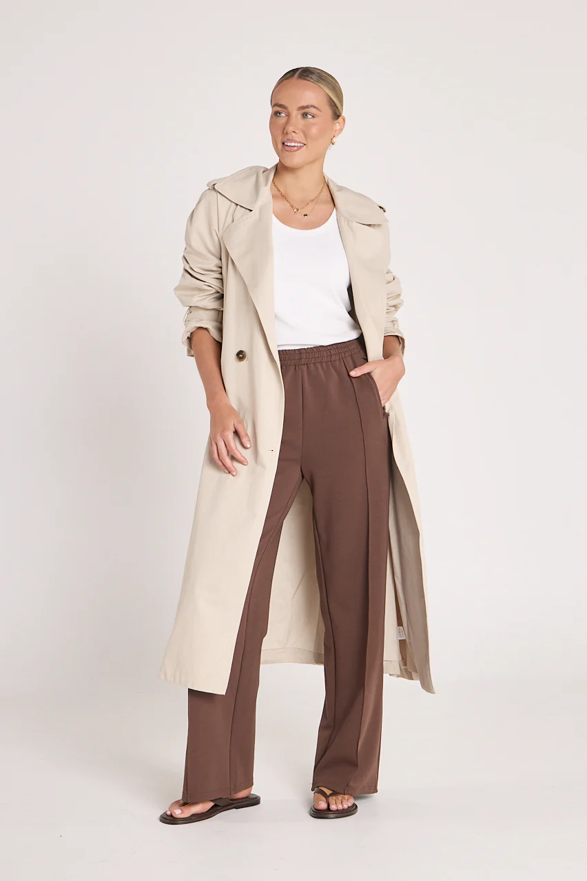 Theo Longline Trench - Stone - Image 3