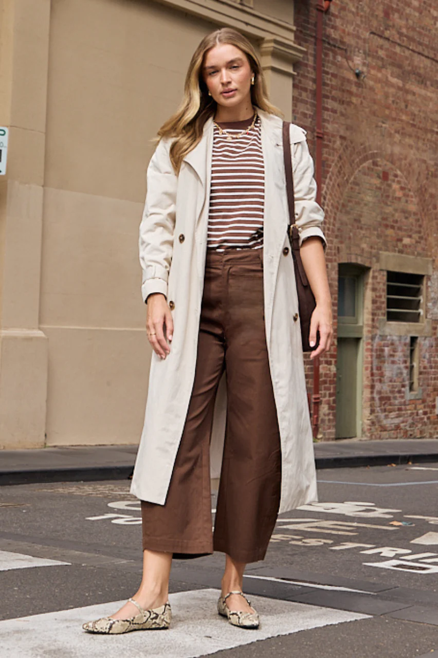 Theo Longline Trench - Stone - Image 4