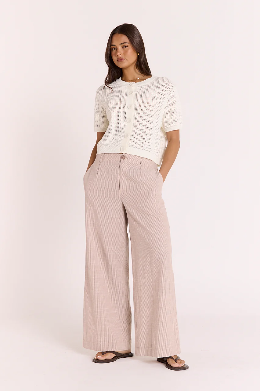 Tilly Pant - Mocha Pinstripe - Image 2