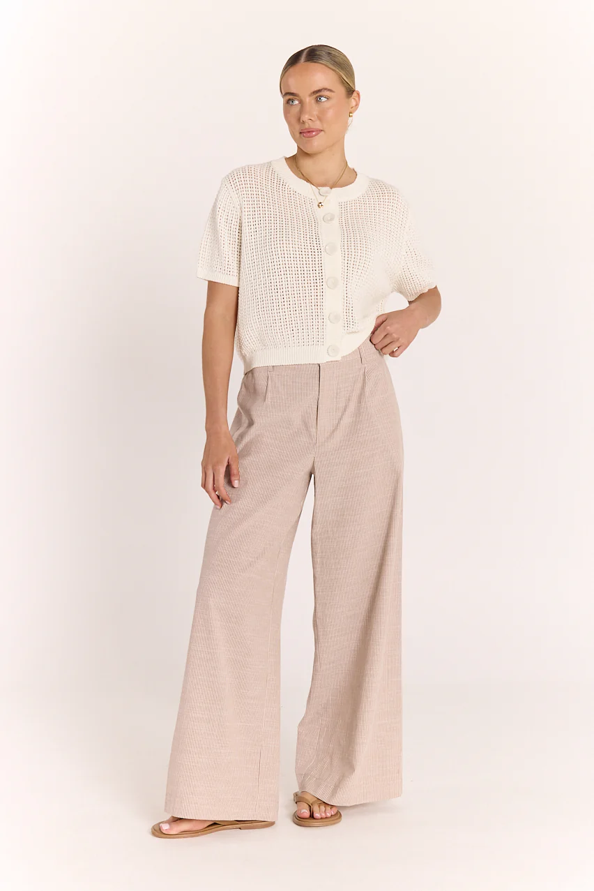 Tilly Pant - Mocha Pinstripe - Image 4