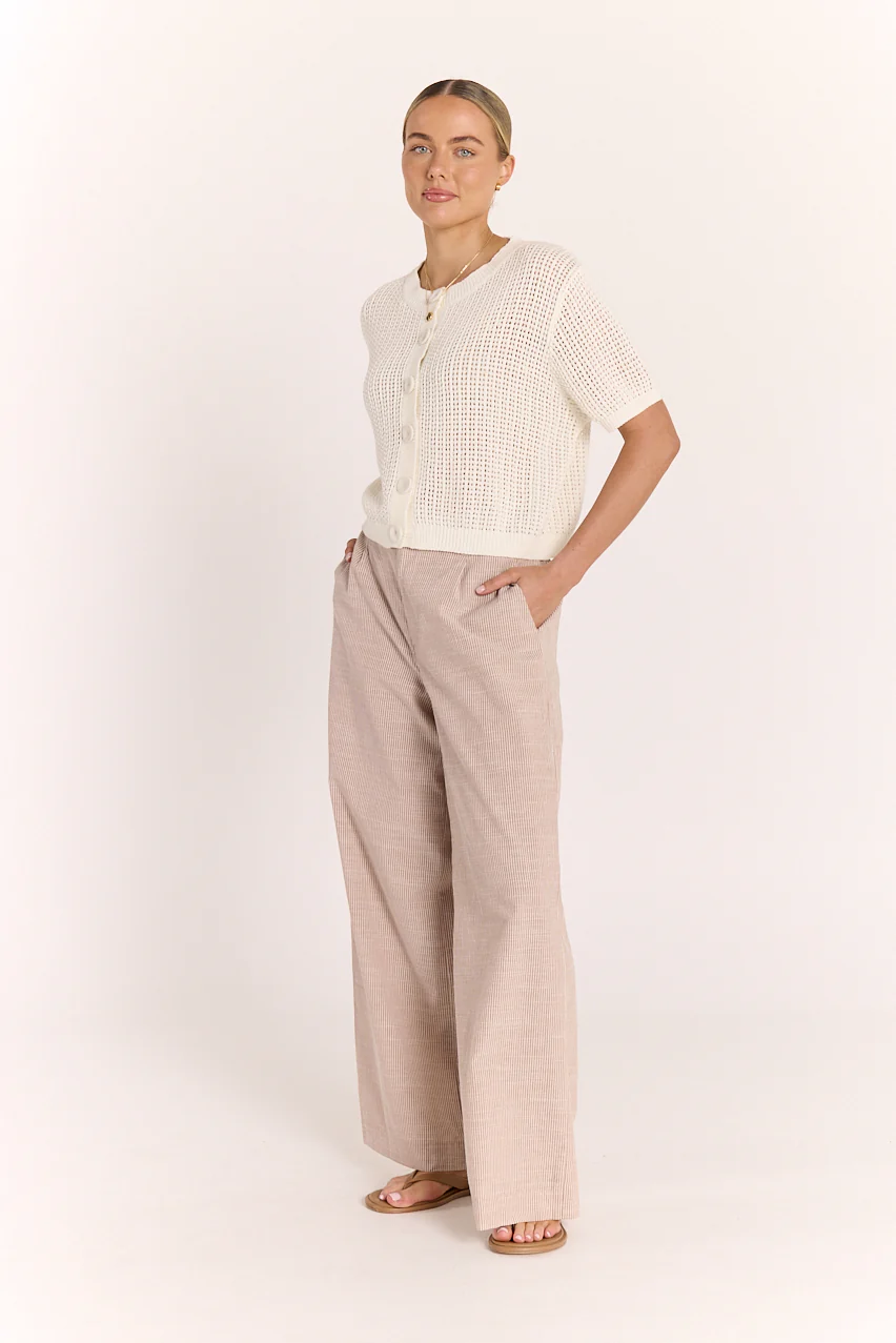 Tilly Pant - Mocha Pinstripe - Image 5