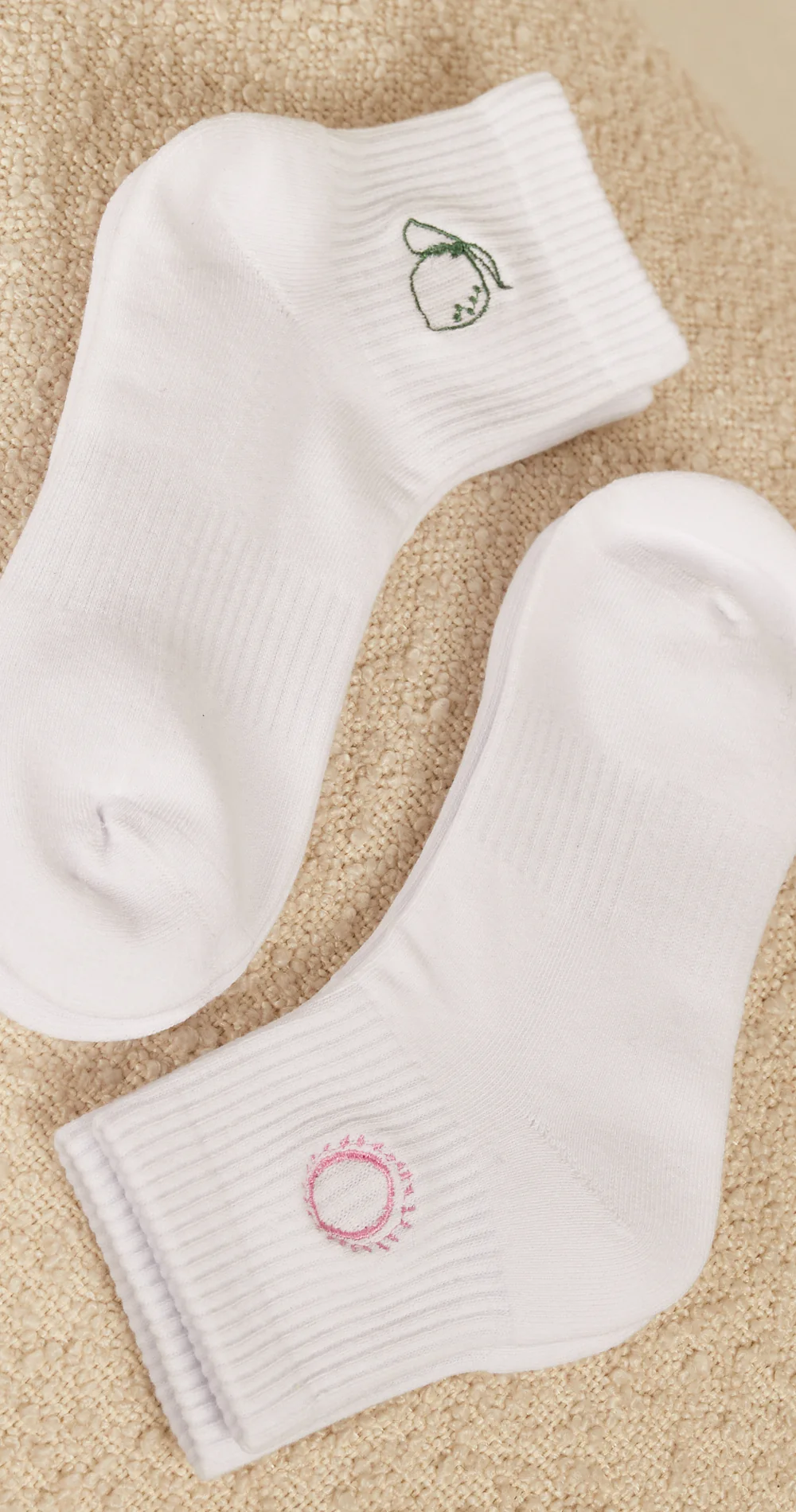 Vacation Ankle Sock Twin Pack - White - Image 6