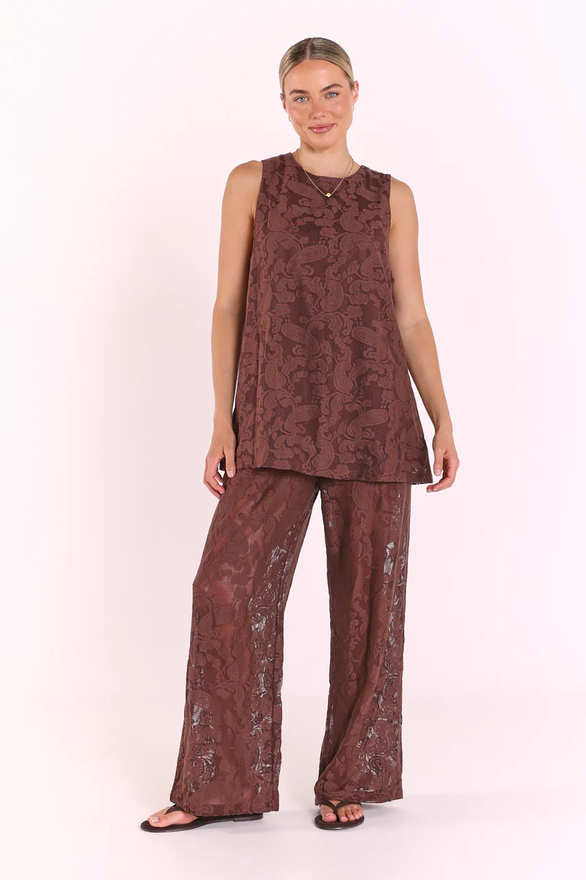 Valerie Tank - Cocoa Lace - Image 3