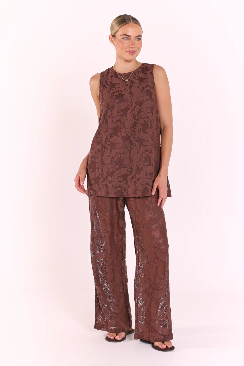 Valerie Tank - Cocoa Lace - Image 4
