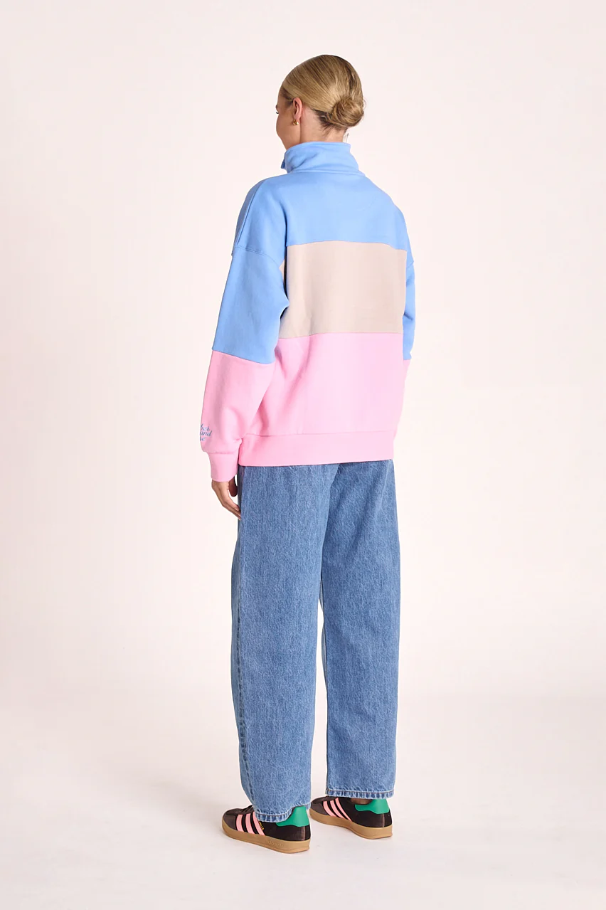 Varsity Logo Sweater - Pink Stripe - Image 9