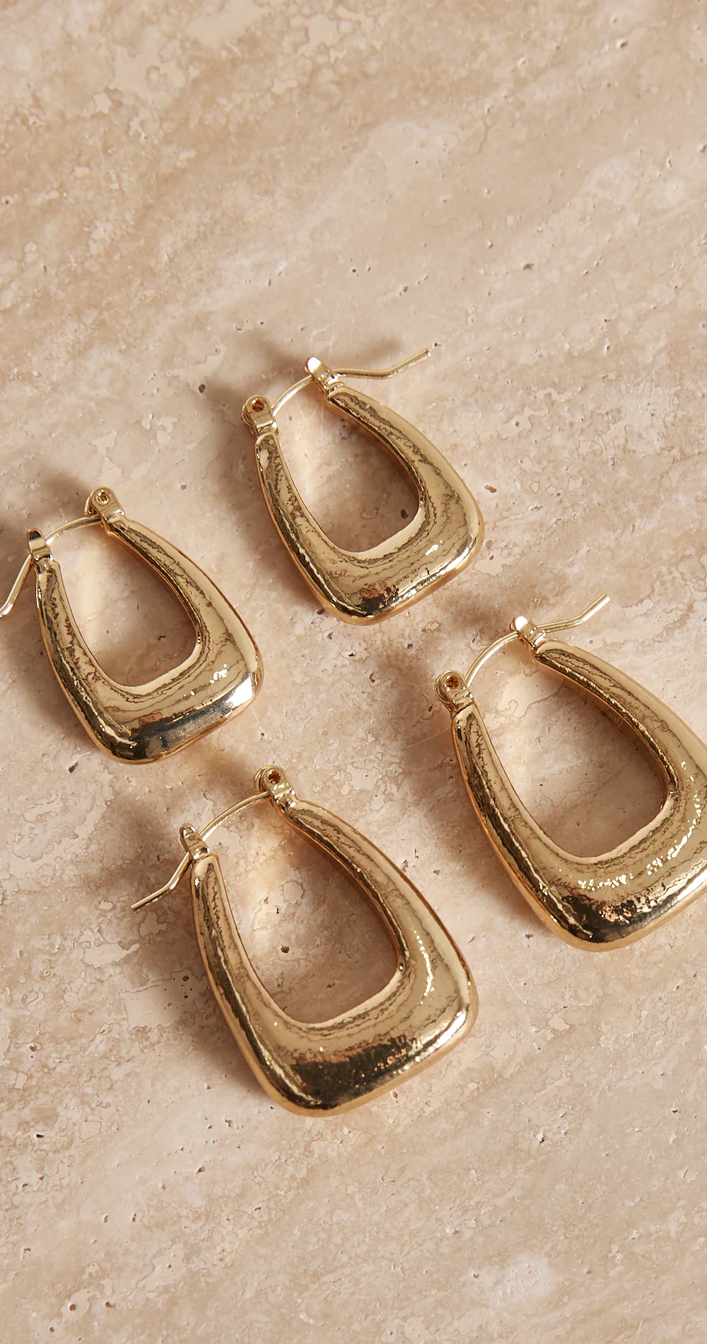 Violet Hoop Earrings 2 Pack - Gold - Image 2