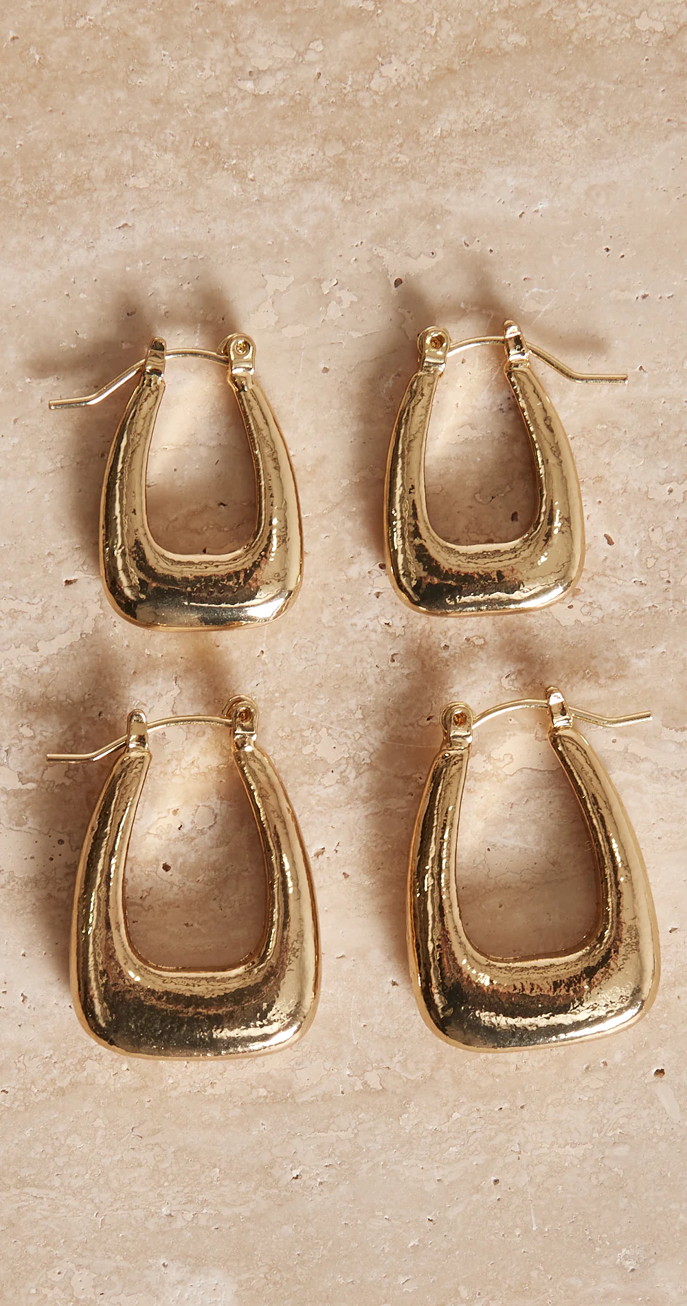 Violet Hoop Earrings 2 Pack - Gold - Image 3