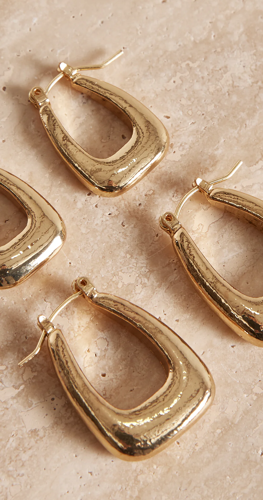 Violet Hoop Earrings 2 Pack - Gold - Image 4