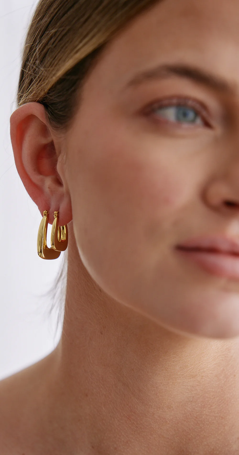 Violet Hoop Earrings 2 Pack - Gold - Image 5