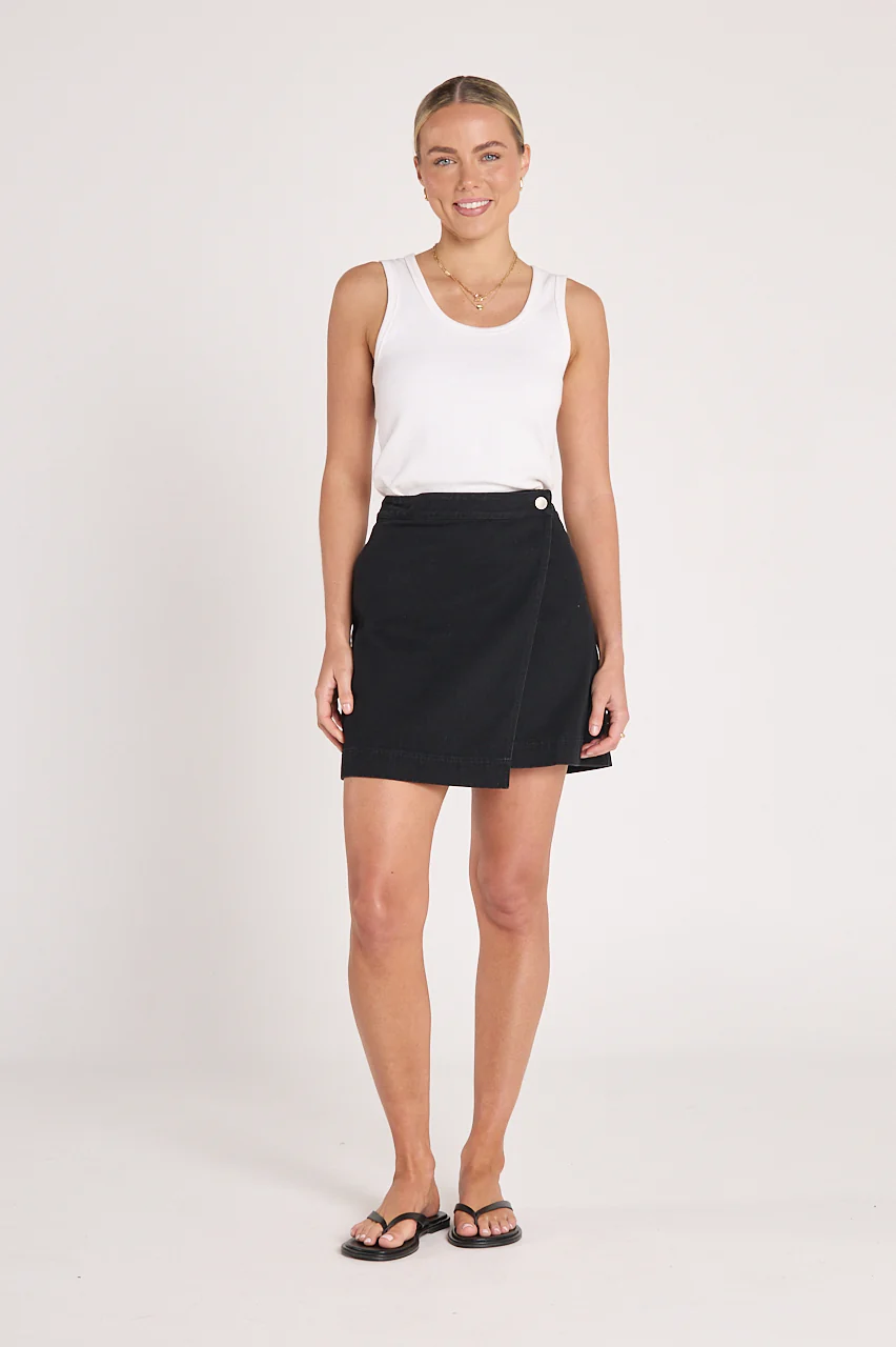 Violet Wrap Skirt - Black - Image 4