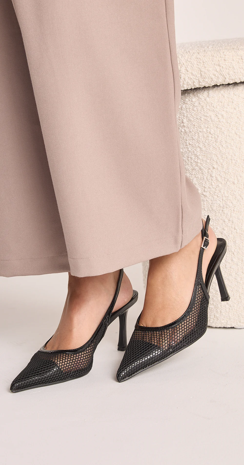 Xahia Heel - Black Net Mesh - Image 4